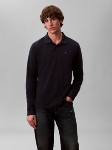 Calvin Klein Jeans Langarm-Poloshirt Regular fit mit Rundhalsausschnitt