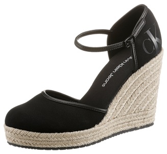 CALVIN KLEIN JEANS, Calvin Klein Jeans Spangenpumps »SOPHIE 7T«, mit Bastbesatz, 