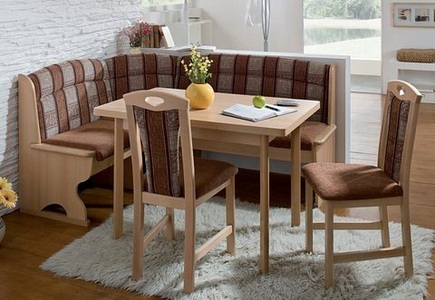SCHÖSSWENDER, SCHÖSSWENDER Essgruppe »Luzern«, (Set, 4 tlg.), Eckbank ist umstellbar mit Truhe, Tisch mit Auszug links und rechts, SCHÖSSWENDER Essgruppe »Luzern«, (Set, 4 tlg.), Eckbank ist umstellbar mit Truhe, Tisch mit Auszug links und rechts
