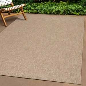 the carpet Teppich »Kansas«, rechteckig, 1 mm Höhe, moderner robuster In und Outdoor Teppich Jute Look
