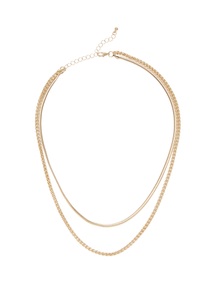 LASCANA Collier 2-reihige Halskette, Schlangenkette
