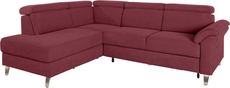 SIT&MORE, sit&more Ecksofa, sit&more Ecksofa, inklusive Kopfteilverstellung, wahlweise mit Bettfunktion und Bettkasten