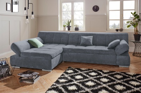 DOMO collection, DOMO collection Ecksofa, DOMO collection Ecksofa »Mona L-Form«, wahlweise mit Bettfunktion