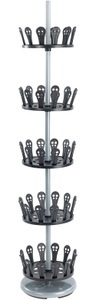 undefined, Schuh-Karussell, Schuh-Aufbewahrung, für 30 Paar, Schwarz, Maximex Schuhregal, für 30 Paar Schuhe
