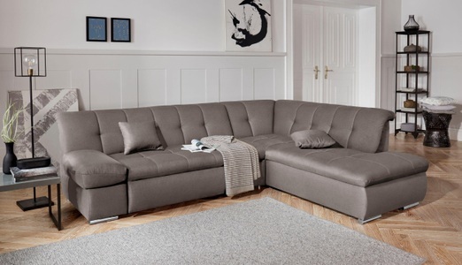 DOMO collection, DOMO collection Ecksofa, DOMO collection Ecksofa »Mona L-Form bequem und komfortabel, Breite 271cm, L-Form« wahlweise mit Bett- und Armlehnfunktion