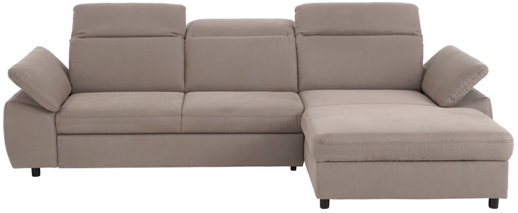 Home affaire Ecksofa »Mauritius«, mit Kopfteil- und Armlehnverstellung, wahlweise mit Bettfunktion und Bettkasten, auch Soft Clean-Bezug