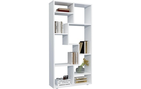 VCM, Holz Standregal Bücherregal Medienregal Aufbewahrung Raumteiler Deko Regal Lanisa M Holz Standregal Bücherregal Medienregal Aufbewahrung Raumteiler Deko Regal Lanisa M, MID.YOU Regal 58/116/20 cm weiss , Lanisa , Holzwerkstoff , 58x116x20 cm , melaminharzbeschichtet,Nachbildung , stehend , 000657029101