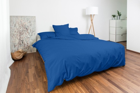 undefined, Seersucker-Bettwäsche, Duvetanzug «Seersucker», 200 x 210 cm, royalblau