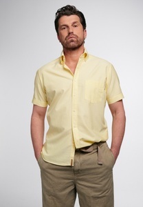 Eterna, ETERNA KURZARM HEMD REGULAR FIT UPCYCLING SHIRT OXFORD GELB UNIFARBEN, Eterna Kurzarmhemd »REGULAR FIT«