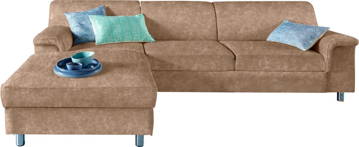 INOSIGN, INOSIGN Ecksofa, wahlweise mit Bettfunktion, INOSIGN Ecksofa »Jamie, modern und elegant, Fusshöhe 9cm, L-Form,«, wahlweise mit Bettfunktion