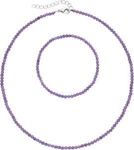FIRETTI, Firetti Ketten und Armband Set »Multipack Schmuck Geschenk Armkette Halskette facettierte Edelsteine«, (Set, 2 tlg.), Firetti Ketten und Armband Set »Multipack Schmuck Geschenk Armkette Halskette facettierte Edelsteine«, (Set, 2 tlg.)
