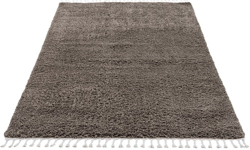 Carpet City, Carpet City Hochflor-Teppich »Pulpy 100«, rechteckig, 30 mm Höhe, mit Fransen, Wohnzimmer, Carpet City Hochflor-Teppich »Pulpy 100«, rechteckig, 30 mm Höhe, sehr weich, mit Fransen, uni, viele Grössen, Wohnzimmer, Schafzimmer