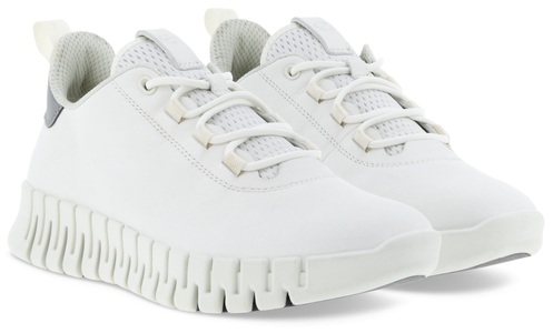 Ecco, Ecco Slip-On Sneaker »GRUUV W«, mit ergonomischer Fluidform Sohle, Ecco Sneaker Gruuv für Damen aus Nubukleder weiss