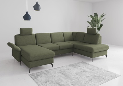 Home affaire Wohnlandschaft »Rochelle«, wahlweise mit Bettfunktion, Bettkasten und Armteilverstellung