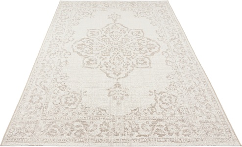 BOUGARI, Teppich, »Tilos«, bougari, rechteckig, Höhe 8 mm, maschinell gewebt, NORTHRUGS Teppich »Tilos«, rechteckig, 8 mm Höhe, In- & Outdoor, Kurzflor, Orientalisch, Vintage, Wohnzimmer, Garten