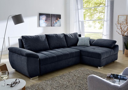 Jockenhöfer Gruppe, Jockenhöfer Gruppe Ecksofa, mit Bettfunktion und Bettkasten, Ottomane links oder rechts montierbar, inklusive loser Rücken- und Zierkissen, Jockenhöfer Gruppe Ecksofa »Alster L-Form«, mit Bettfunktion und Bettkasten, Ottomane links oder rechts montierbar