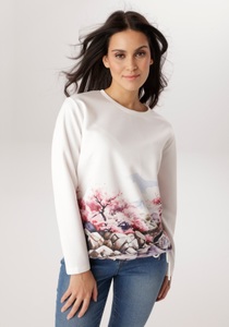 Aniston SELECTED Sweatshirt, mit malerischen Druck vorne und hinten - NEUE KOLLEKTION