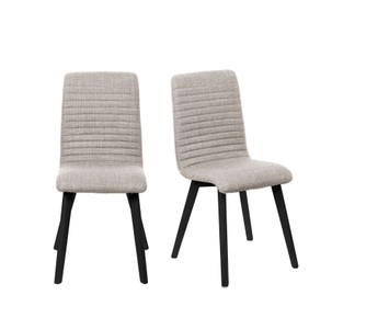 Home affaire 4-Fussstuhl »Arosa Esszimmerstuhl, Polsterstuhl, Küchenstuhl, Speisestuhl, Essstuhl«, (Set), 2 St., Chenille, 2er-Set, Beine aus Massivholz Eiche oder Buche, mit gestepptem Stoff