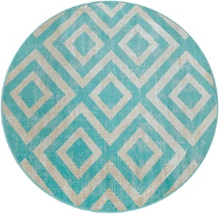 PACO HOME, Paco Home Teppich »Poco 821«, rund, 7 mm Höhe, Kurzflor, Rauten-Design, In- und Outdoor geeignet, ideal im Wohnzimmer & Schlafzimmer, Paco Home Teppich »Poco 821«, rund, 6 mm Höhe, Kurzflor, Rauten-Design, In- und Outdoor geeignet