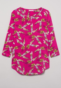 Eterna, ETERNA DREIVIERTELARM BLUSE MODERN CLASSIC VISKOSE PINK BEDRUCKT, 