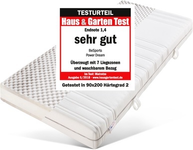 BESPORTS, Komfortschaummatratze »Power Dream«, BeSports, 21 cm hoch, 