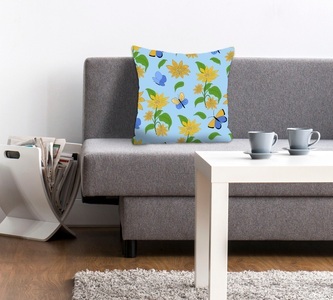 queence Dekokissen »Lova«, (1 St.), mit Schmetterlingen und Blumen