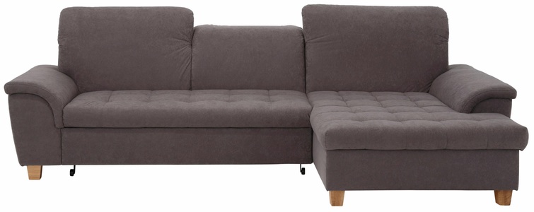 HOME AFFAIRE, Home affaire Ecksofa »Lyla«, mit Recamiere, wahlweise mit Rückenfunktion und zusätzlich mit Bett + Bettkasten, Home affaire Ecksofa »Lyla fester Sitzkomfort, bequeme Armlehnen, Breite 279cm, L-Form« mit Recamiere, wahlweise mit Rückenfunktion und zusätzlich mit Bett
