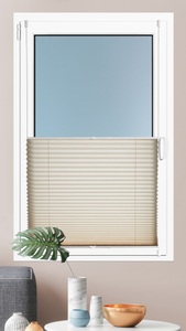 Kutti, Plissee, »Brisa«, Kutti, Lichtschutz, ohne Bohren, verspannt, Kutti Plissee »Brisa«, Lichtschutz, ohne Bohren, verspannt, Klemmfix, Sichtschutz, blickdicht, einfarbig, Klemmträger