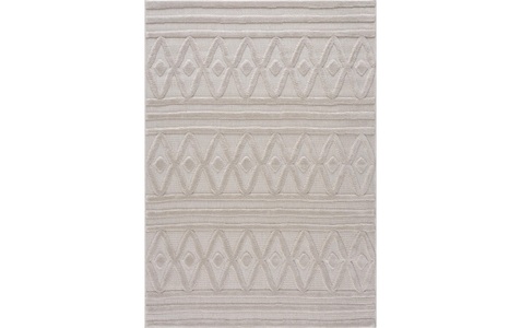 undefined, Teppich »Santorini«, quadratisch, - mm Höhe, Carpet City Teppich »In-& Outdoorteppich Santorini 58538, 3D-Effekt, Raute-Optik«, rechteckig, 5 mm Höhe, Wetterfest & UV-beständig für Terrasse, Balkon, Küche, Flur