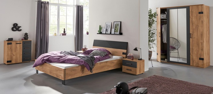 INOSIGN, INOSIGN Futonbett »Malmö«, Wimex Futonbett »Malmö, Bett Made in Germany«, im beliebten Industrial look, 3 Breiten zur Auswahl