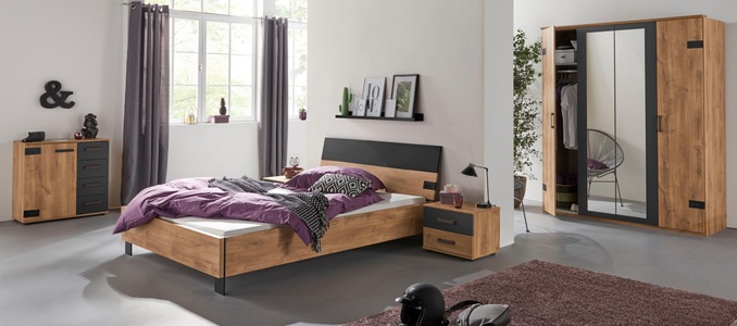 INOSIGN, INOSIGN Futonbett »Malmö«, Wimex Futonbett »Malmö, Bett Made in Germany«, im beliebten Industrial look, 3 Breiten zur Auswahl