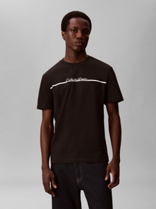 Calvin Klein T-Shirt Rundhalsausschnitt, Regular Fit, Logoschriftzug