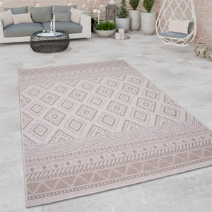 PACO HOME, Paco Home Teppich »Vermont 184«, rechteckig, Flachgewebe, modernes Design mit Rauten, gesteift, Outdoor geeignet, Paco Home Teppich »Vermont 184«, rechteckig, 4 mm Höhe, Flachgewebe, modernes Design mit Rauten, gesteift, Outdoor geeignet
