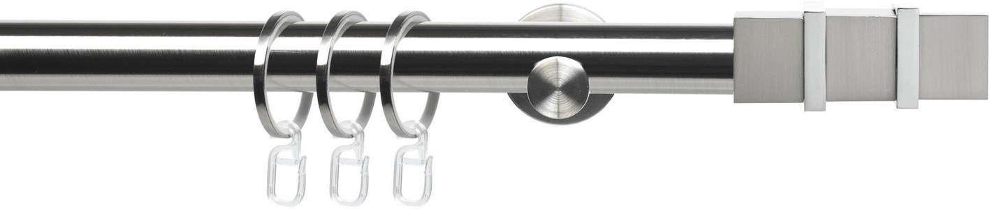 LIEDECO, Gardinenstange, »CELQUADE01SG1L«, Liedeco, Fixmaß, Liedeco Gardinenstange »CELQUADE01SG1L«, 1 läufig-läufig, Fixmass, 1-läufig im Fixmass Ø 25 mm