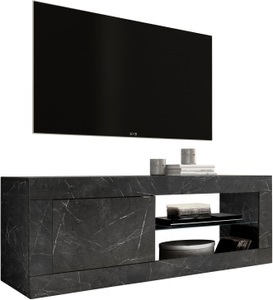 LC, LC Lowboard »Basic«, 140 cm, INOSIGN Lowboard »Basic Breite 140 cm, TV-Board 1 Tür, 2 offene Fächer (Glasboden),« TV-Kommode, Metallgriff, moderne Rahmenoptik, Farbauswahl