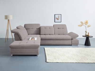 COTTA Ecksofa »Holiday L-Form«, Sitztiefenverstellung, wahlweise mit Bettfunktion inkl. Bettkasten