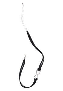 J.Jayz Halsband »Velourcollier schwarz mit Infinity/Unendlichkeits-Zierelement, Choker«