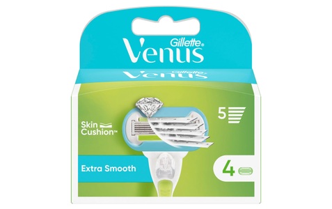 Gillette Venus, Extra Smooth Rasierklingen Damen 4 pezzi, Gillette Venus Rasierklingen »Rasierklingen Extra Smooth 4 Stück«, (4 tlg.)