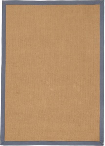 carpetfine, carpetfine Sisalteppich »Sisal«, rechteckig, 5 mm Höhe, carpetfine Sisalteppich »Sisal«, rechteckig, 5 mm Höhe, mit farbiger Bordüre, Anti Rutsch Rückseite