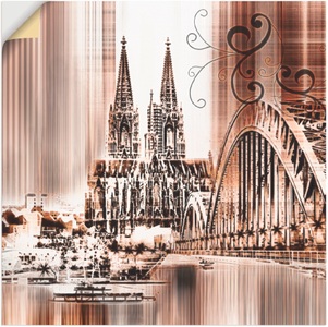 Artland, Artland Wandbild »Köln Skyline Collage VI«, Artland Wandbild »Köln Skyline Collage VI«, Architektonische Elemente, (1 St.), als Leinwandbild, Wandaufkleber in verschied. Grössen
