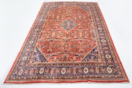 MorgenLand, morgenland Wollteppich »Sarough Teppich handgeknüpft rot«, rechteckig, 10 mm Höhe, morgenland Wollteppich »Sarough Teppich handgeknüpft rot«, rechteckig, 10 mm Höhe