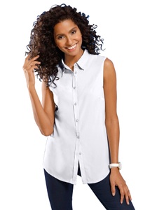 Classic Basics Bluse ohne Arm mit leicht abgerundetem Saum