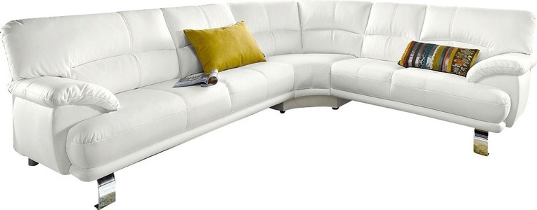 TRENDMANUFAKTUR, TRENDMANUFAKTUR Ecksofa, mit langem Schenkel, TRENDMANUFAKTUR Ecksofa »Cecilia in italienischem Design, modern und komfortabel, L-Form«, bequeme Armlehnen, mit langem Schenkel
