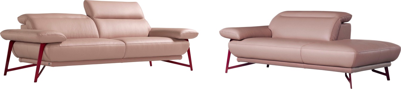 Egoitaliano, Egoitaliano Polstergarnitur »Anais«, Set: bestehend aus Sofa und Ottomane, inkl. Kopfteilverstellung, Egoitaliano Polstergarnitur »Anais, Design mit hohem Sitzkomfort für mehr Bequemlichkeit«, Set: bestehend aus Sofa und Ottomane, inkl. Kopfteilverstellung