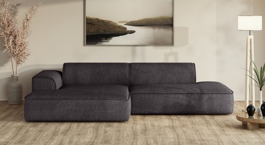 exxpo - sofa fashion Ecksofa »Billund modernes Designsofa, bequem und elegant, Breite 294cm, L-Form« modern, L-form, Wellenfedern, inklusive 2x Nierenkissen
