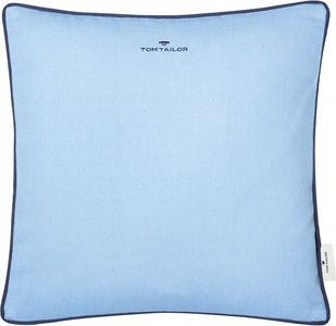 Tom Tailor, TOM TAILOR Kissenhülle »Dove Signature«, (1 St.), Tom Tailor Kissenhülle , T-Dovesignature75350-080-40-40 , Blau, Hellblau , Textil , Uni , 40 cm , hochwertige Qualität , 003021128910