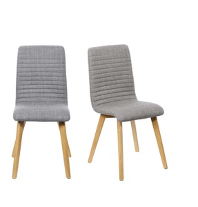 Home affaire 4-Fussstuhl »Arosa Esszimmerstuhl, Polsterstuhl, Küchenstuhl, Speisestuhl, Essstuhl«, (Set), 2 St., Chenille, 2er-Set, Beine aus Massivholz Eiche oder Buche, mit gestepptem Stoff