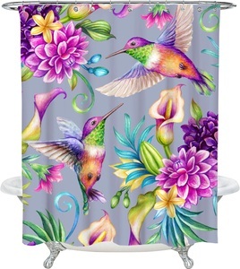 Sanilo, Sanilo Duschvorhang »Kolibri«, wasserdicht, Anti-Schimmel-Effekt, mit Beschwerungsband, 180x200cm, Sanilo Duschvorhang »Kolibri«, wasserdicht, Anti-Schimmel-Effekt, mit Beschwerungsband, 180x200cm