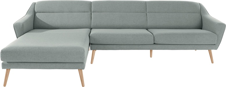 ANDAS, andas Ecksofa »Bille«, mit Naht im Rückenkissen und Beinen aus Eichenholz, Design by Morten Georgsen, andas Ecksofa »Bille L-Form«, mit Naht im Rückenkissen und Beinen aus Eichenholz