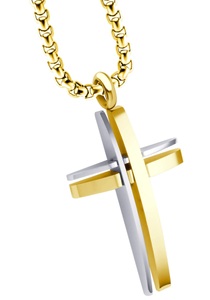 FIRETTI, Firetti Kette mit Anhänger »Kreuz«, Firetti Kette mit Anhänger »Schmuck Geschenk Kreuz«